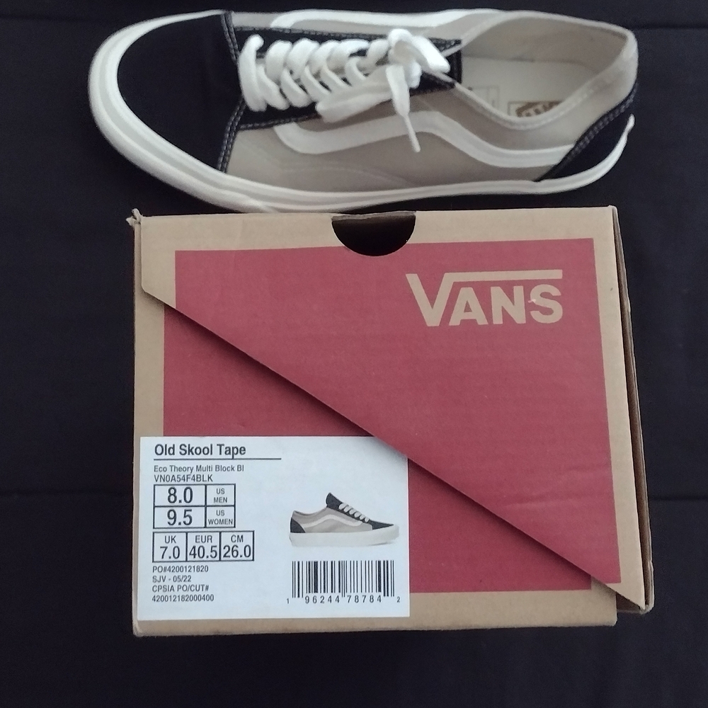 Vans Old Skool Tape Black and White Sneakers